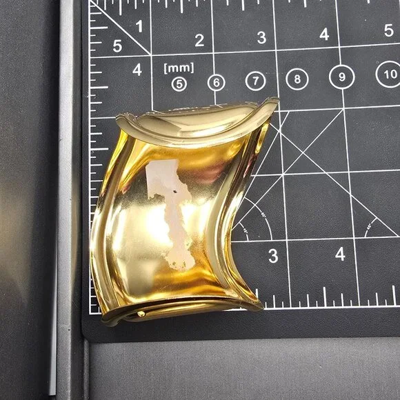 Gold Tone Bracelet Trio Cuff Bangles and Coin Charm Fashion Jewelry Anti Tarnish - Picture 5 of 14